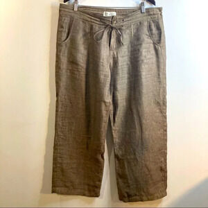 TATUM & OLIVIA Sz 14 Linen Lined  Straight Leg Pants with Pockets